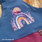 Preview: Bügelbild Regenbogenfrühling lila